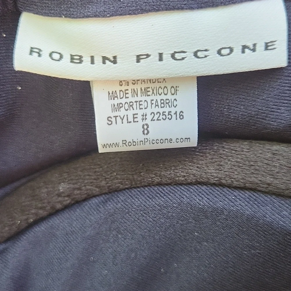 Robin Piccone Blue and White One Piece Swimsuit with Tropical Print 8 nwot